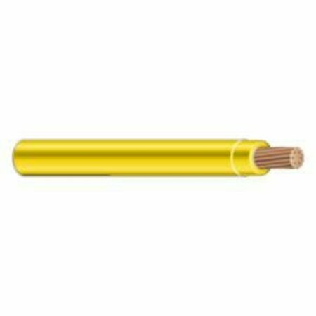 UNIFIED WIRE & CABLE 12 AWG UL THHN Building Wire, Bare copper, 19 Strand, PVC, 600V, Yellow, Sold by the FT 1219BTHHN-4-2.5M